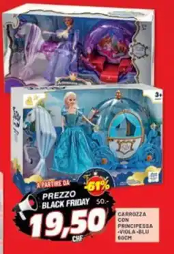 Risparmio Casa Carrozza con principessa viola e blu offerta