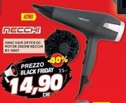 Risparmio Casa Ionic hair dryer dc motor 2500W necchi BY-5907 offerta