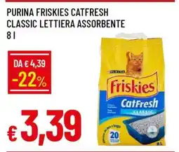 Famila PURINA FRISKIES CATFRESH CLASSIC LETTIERA ASSORBENTE 8 l offerta