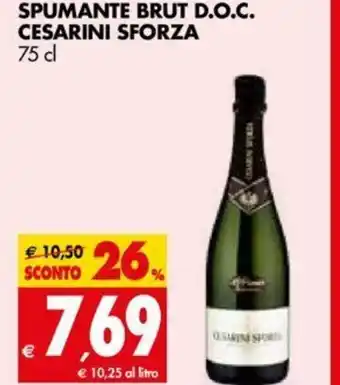 Tigros Spumante Brut D.O.C Cesarini Sforza 75cl offerta