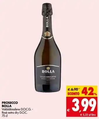 Tigros Prosecco Bolla 75cl offerta