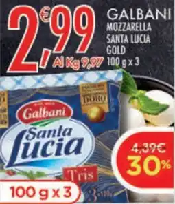 Crai Galbani gorgonzola mozzarella santa lucia gold offerta