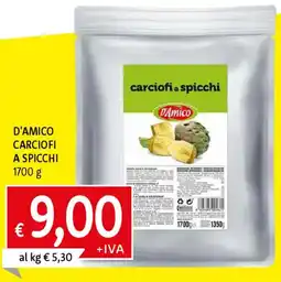 Famila D'amico carciofi a spicchi offerta