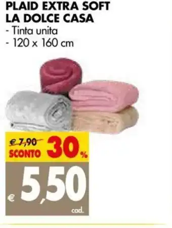 Tigros Plaid Extra Soft La dolce Casa 120 x 160cm offerta