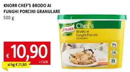 Famila Knorr chef's brodo ai funghi porcini granulare offerta