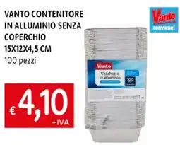 Famila Vanto contenitore in alluminio senza coperchio 15x12x4,5 cm offerta