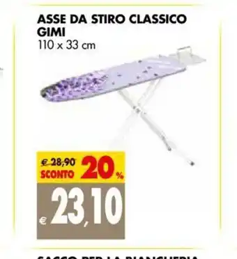 Tigros Asse da Stiro Classico Gimi 110x33cm offerta