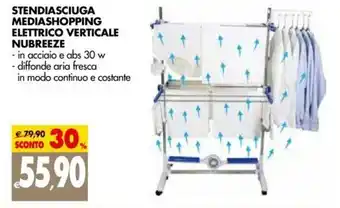 Tigros Stendiasciuga Mediashopping Elettrico Verticale Nubreeze offerta