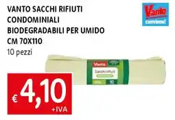 Famila Vanto sacchi rifiuti condominiali biodegradabili per umido cm 70x110 offerta