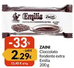 Famila ZAINI Cioccolato fondente extra Emilia offerta