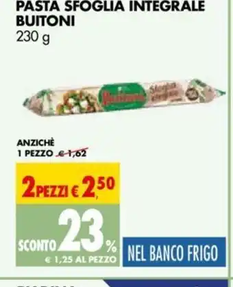 Tigros Pasta Sfoglia Integrale Buitoni 230g offerta