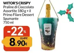 Famila WITOR'S CRISPY Praline di Cioccolato 180 g + il Primo Filare Dessert Spumante offerta