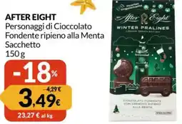 Famila AFTER EIGHT Personaggi di Cioccolato Fondente ripieno alla Menta Sacchetto offerta
