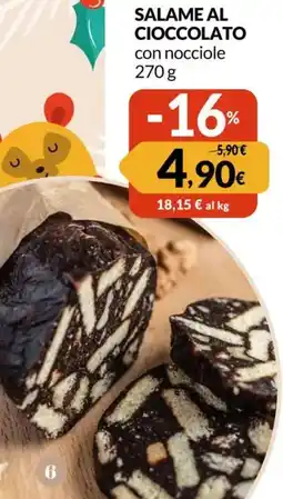 Famila SALAME AL CIOCCOLATO con nocciole offerta