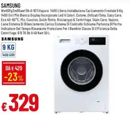 Galassia SAMSUNG Ww90fg3m05awt 9k A-10% Vapore offerta