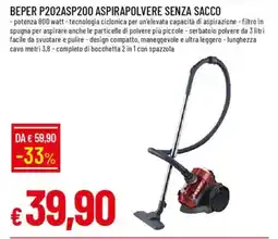 Galassia BEPER P202ASP200 ASPIRAPOLVERE SENZA SACCO offerta