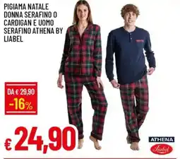 Galassia Pigiama natale donna serafino o cardigan e uomo serafino ATHENA BY LIABEL offerta