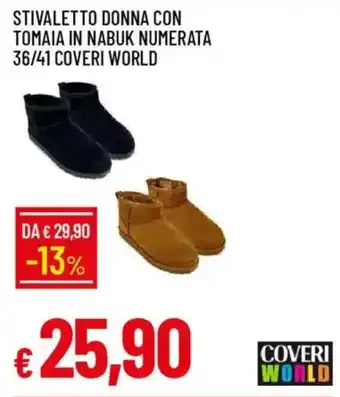 Galassia Stivaletto donna con tomaia in nabuk numerata 36/41 COVERI WORLD offerta