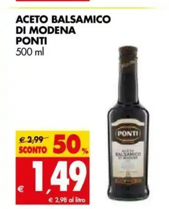 Tigros Aceto Balsamico DI Modena Ponti 500ml offerta