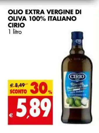 Tigros Olio Extra Vergene di Oliva 100% Italiano Cirio 1 Litro offerta