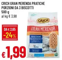 Galassia Crich gran merenda pratiche porzioni da 3 biscotti offerta