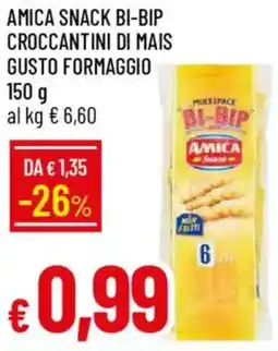 Galassia Amica snack bi-bip croccantini di mais gusto formaggio offerta