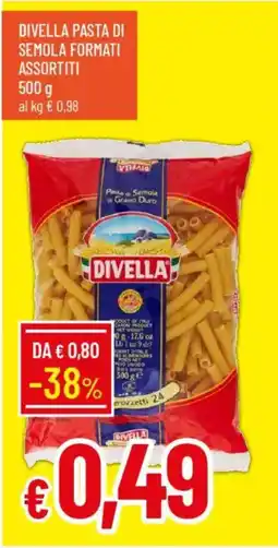 Galassia Divella pasta di semola formati offerta
