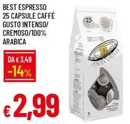 Galassia Best espresso 25 capsule caffé gusto intenso/ cremoso/100% arabica offerta
