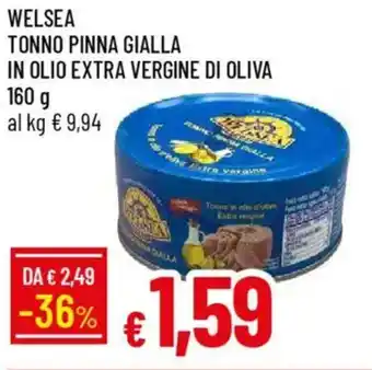 Welsea tonno pinna gialla in olio extra vergine di oliva
