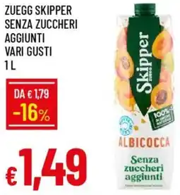 Galassia Zuegg skipper senza zuccheri aggiunti offerta