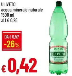 Galassia ULIVETO acqua minerale naturale offerta