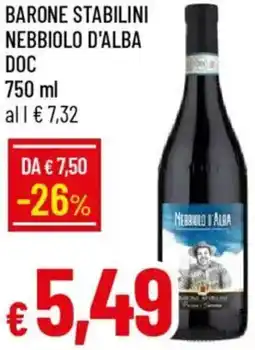 Galassia Barone stabilini nebbiolo d'alba DOC offerta