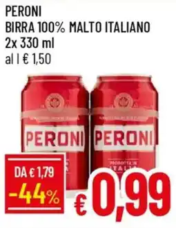 Galassia Peroni birra 100% malto italiano offerta