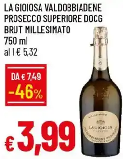 Galassia La gioiosa valdobbiadene prosecco superiore docg brut millesimato offerta