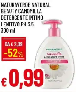 Galassia Naturaverde natural beauty camomilla detergente intimo lenitivo PH 3.5 offerta