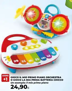 Extracoop Gioco il mio primo piano orchestra + o gioco la mia prima batteria CHICCO offerta