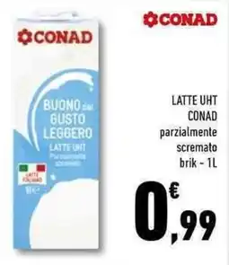 Conad Superstore Latte uht CONAD parzialmente scremato brik offerta