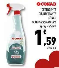 Conad Superstore Detergente disinfettante CONAD multiuso/sgrassatore spray offerta