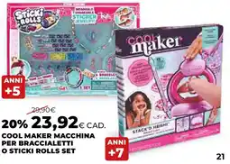 Extracoop Cool maker macchina per braccialetti o sticki rolls set offerta