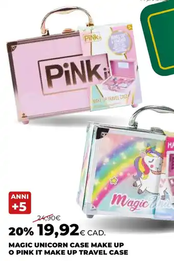 Extracoop Magic unicorn case make up o pink it make up travel case offerta