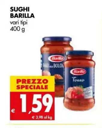 Tigros Sughi Barilla 400g offerta