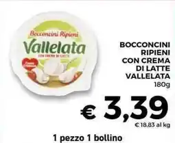 Conad Superstore Becconcini ripieni con crema DI LATTE VALLELATA offerta