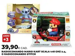 Extracoop Radiocomando mario kart scala 1:18 ghz 2.4, o radiocomando stitch offerta