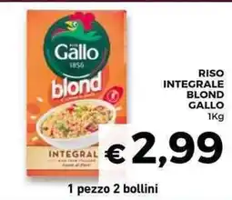 Conad Superstore Riso integrale blond GALLO offerta