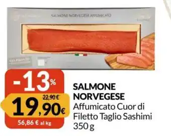 SALMONE NORVEGESE Affumicato Cuor di Filetto Taglio Sashimi
