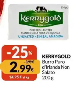 Famila KERRYGOLD Burro Puro d'Irlanda Non Salato offerta