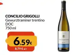 Famila CONCILIO GRIGOLLI Gewurztraminer trentino DOC offerta