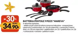 Famila Batteria pentole 9 pezzi "MAREVA" offerta