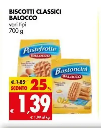 Tigros Biscotti Classici Balocco 700g offerta