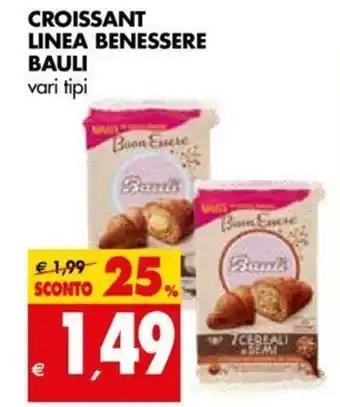 Tigros Croissant Linea Benessere Bauli offerta